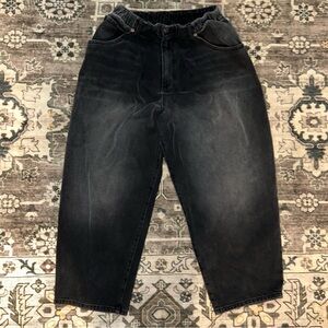 Stylish Charcoal Barrel dark grey black Jeans